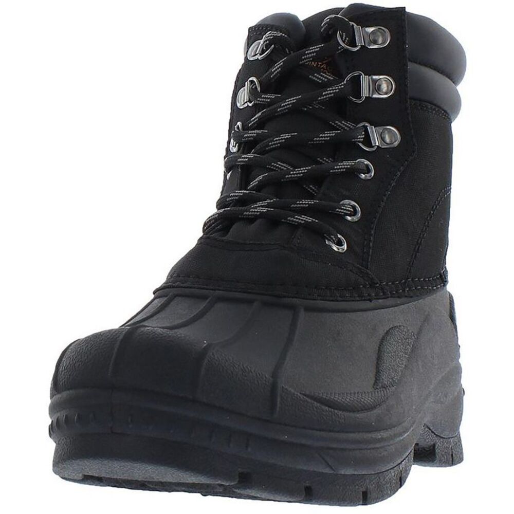 Weatherproof Vintage Mens Adam II Black Combat & Lace-up Boots Shoes NWT